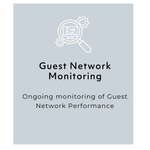 an investigating icon for Feature Guest Network Monitoring - ongoing monitoring of guest network performance