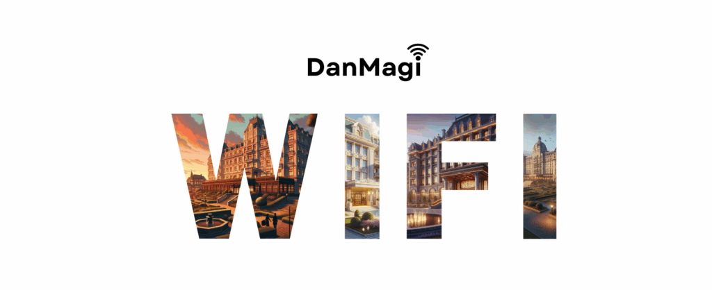 danmagi logo and wifi in text with pictures