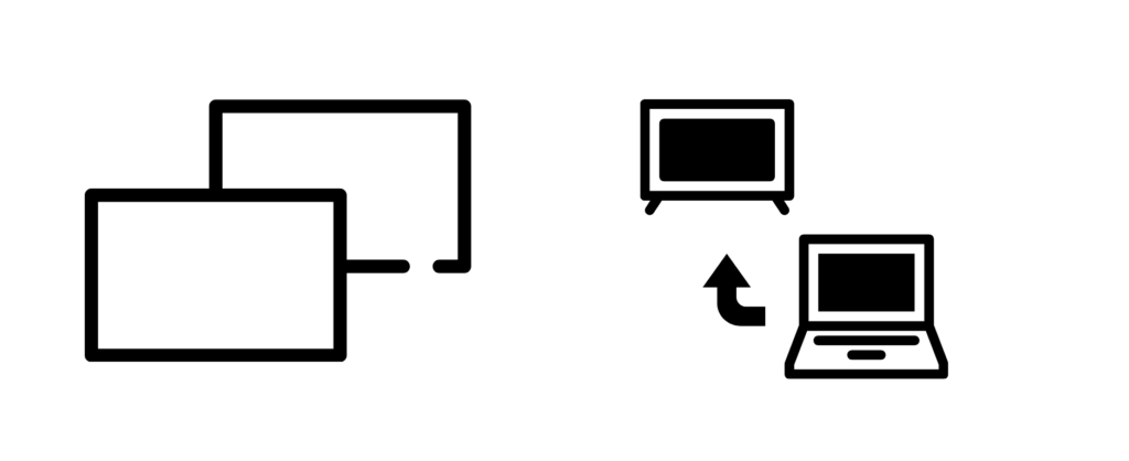 2 icons for projecting and casting