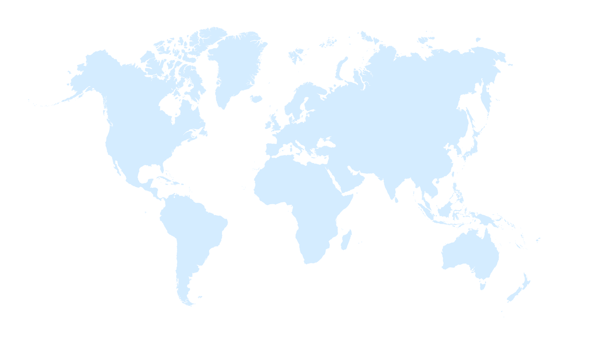 World map in blue