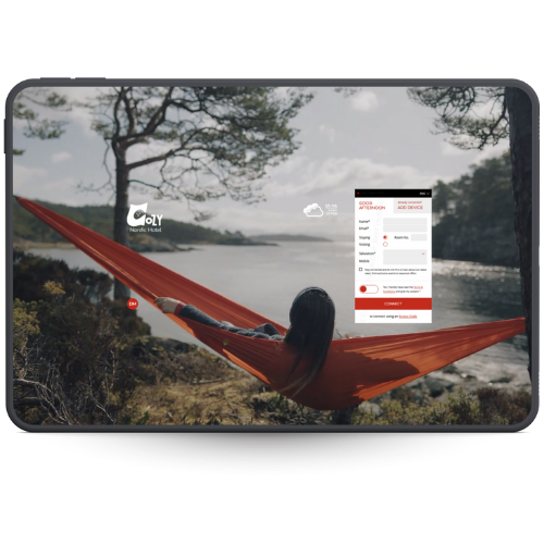 tablet with DanMagi wi-fi portal